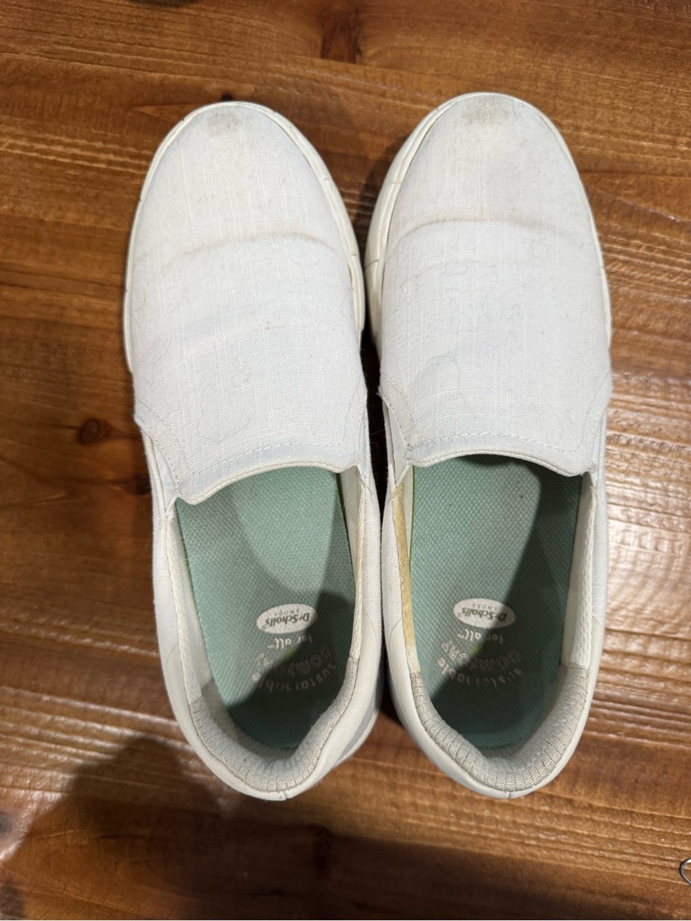 Dr. Scholl's Women's White Slip-On Canvas Sneakers